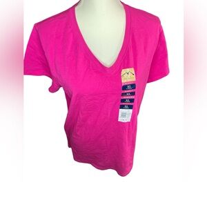 Blue mountain xl pink v neck shirt